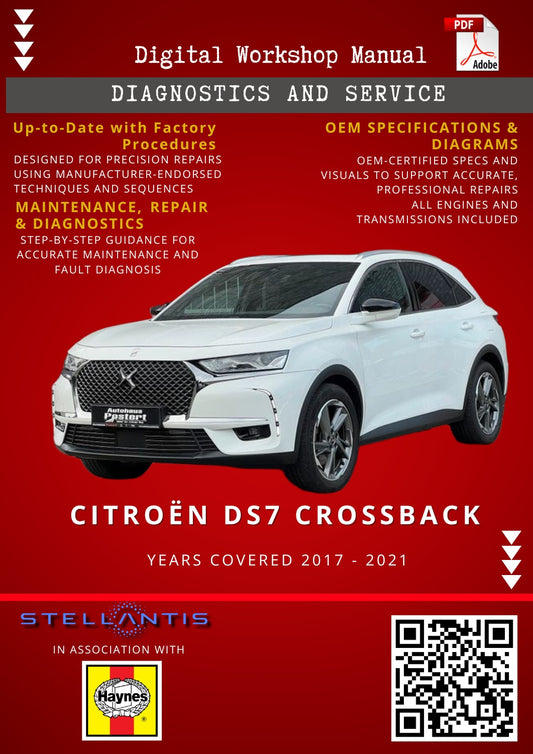 Citroën DS7 Digital Workshop Repair & Maintenance Manual