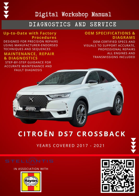 Citroën DS7 Crossback Digital Workshop Repair & Maintenance Manual