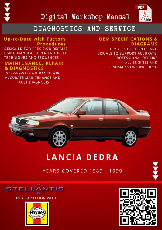 Lancia Dedra Digital Workshop Repair & Maintenance Manual