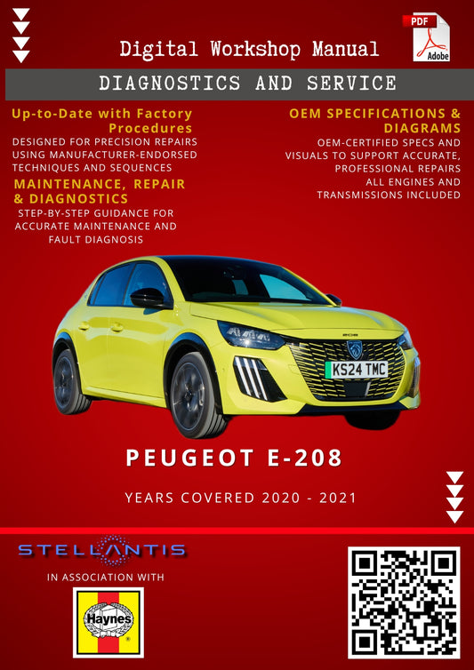 Peugeot E-208 Digital Workshop Repair & Maintenance Manual