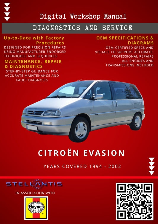 Citroën Evasion Digital Workshop Repair & Maintenance Manual