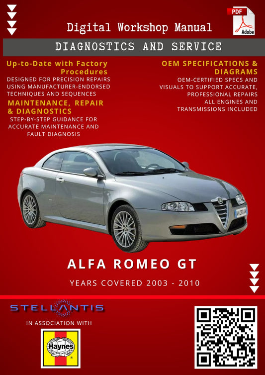 Alfa Romeo GT Digital Workshop Repair & Maintenance Manual
