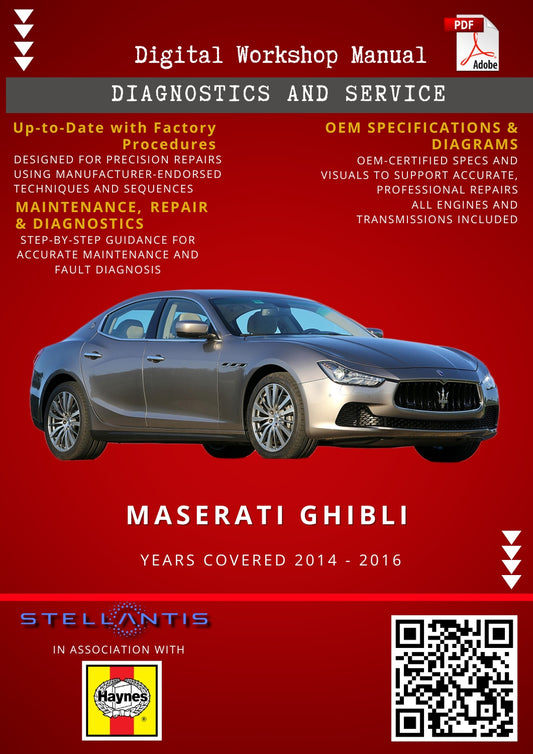 Maserati Ghibli Digital Workshop Repair & Maintenance Manual