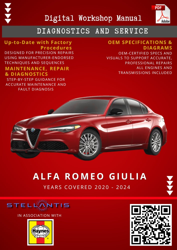 Alfa Romeo Giulia Digital Workshop Repair & Maintenance Manual