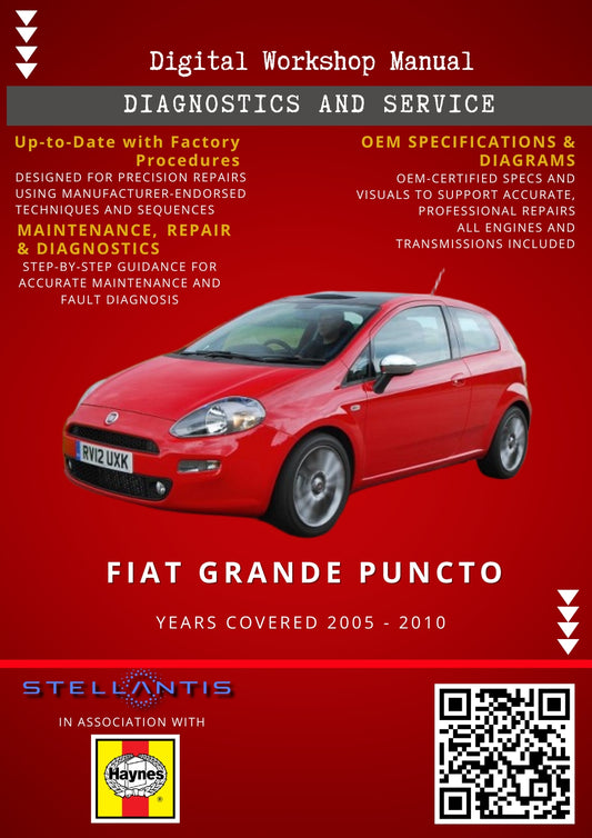 Fiat Grande Puncto Digital Workshop Repair & Maintenance Manual