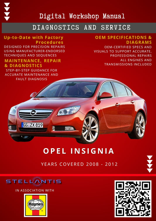 Opel Insignia Digital Workshop Repair & Maintenance Manual