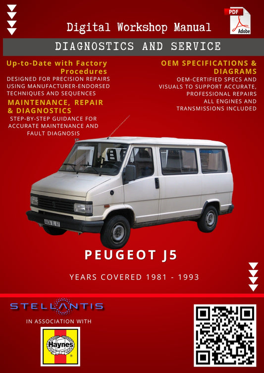 Peugeot J5 Digital Workshop Repair & Maintenance Manual