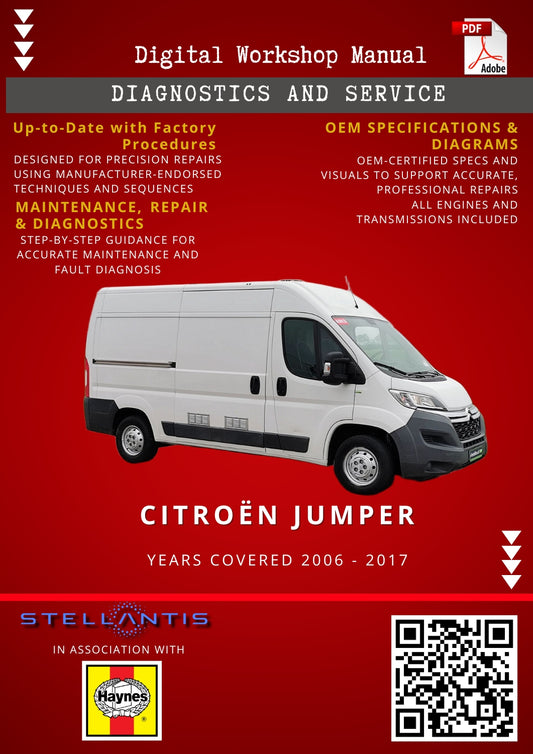 Citroën Jumper Digital Workshop Repair & Maintenance Manual