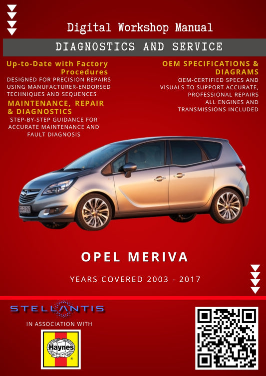 Opel Meriva Digital Workshop Repair & Maintenance Manual