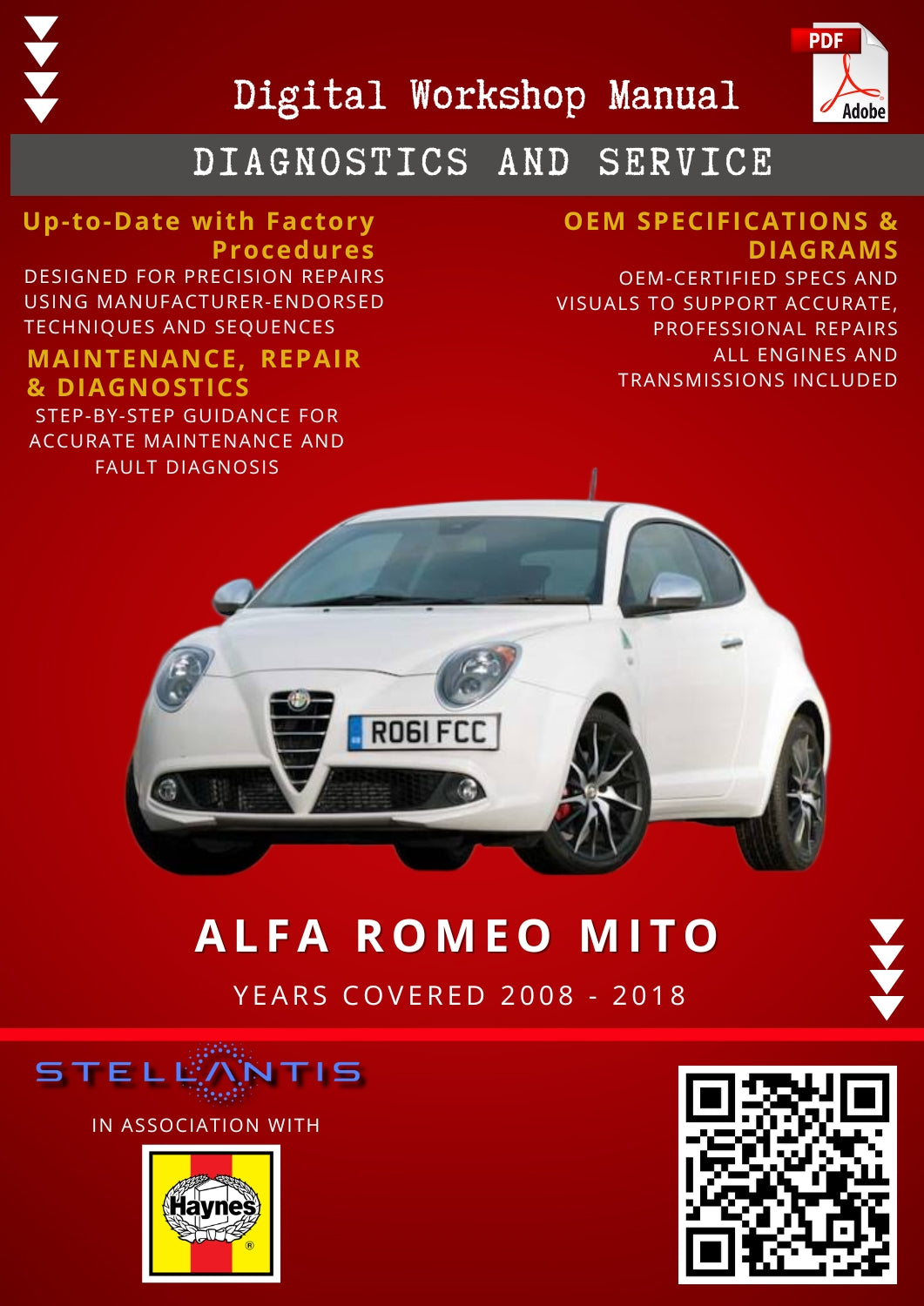 Alfa Romeo MiTo Digital Workshop Repair & Maintenance Manual