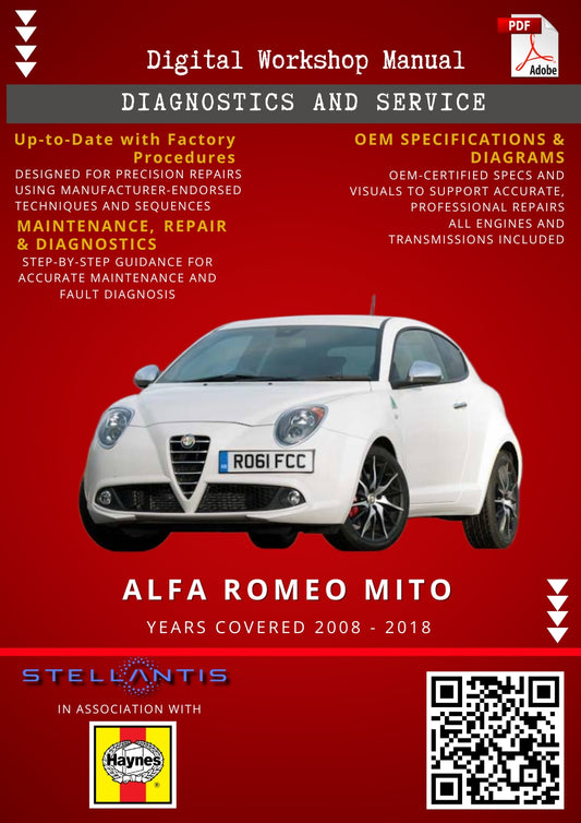 Alfa Romeo MiTo Digital Workshop Repair & Maintenance Manual