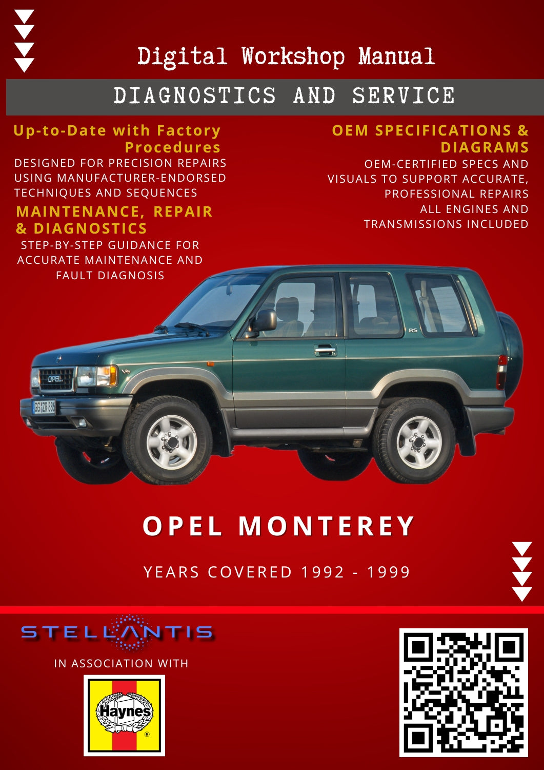 Opel Monterey Digital Workshop Repair & Maintenance Manual