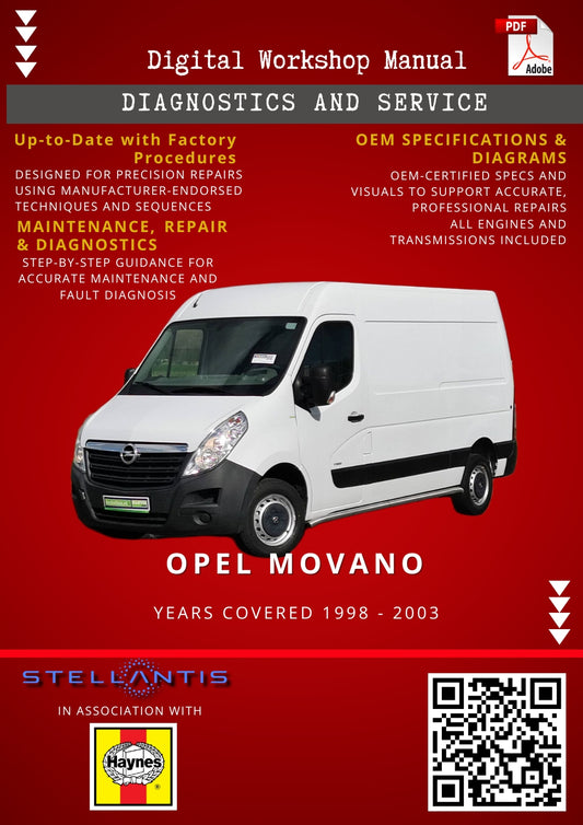Opel Movano Digital Workshop Repair & Maintenance Manual