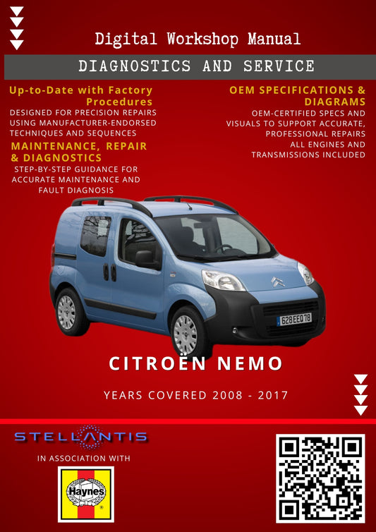 Citroën Nemo Digital Workshop Repair & Maintenance Manual