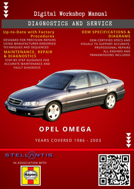 Opel Omega Digital Workshop Repair & Maintenance Manual