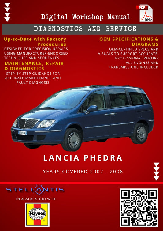 Lancia Phedra Digital Workshop Repair & Maintenance Manual