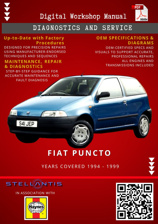 Fiat Puncto Digital Workshop Repair & Maintenance Manual