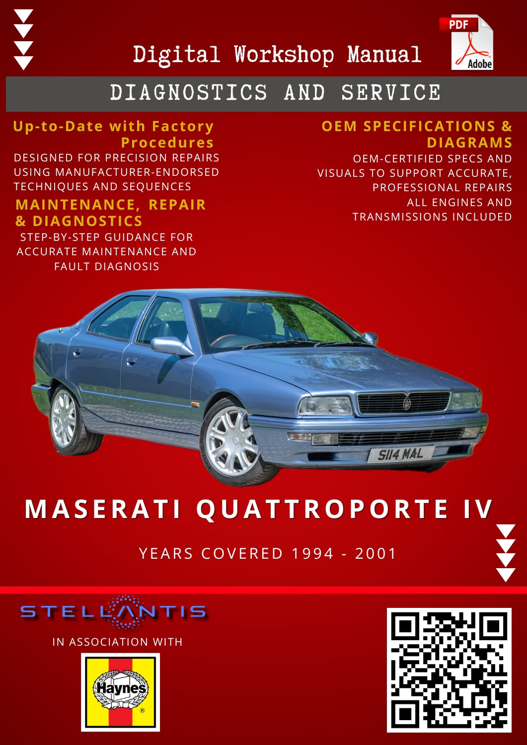 Maserati Quattroporte IV Digital Workshop Repair & Maintenance Manual