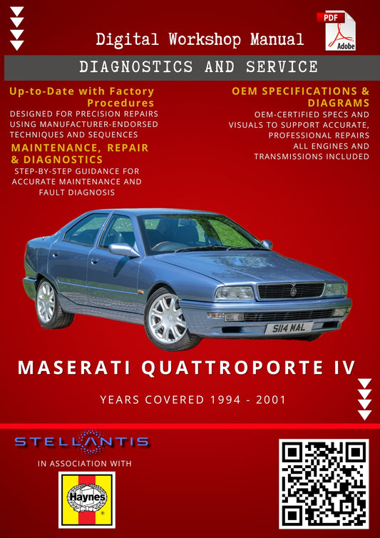 Maserati Quattroporte IV Digital Workshop Repair & Maintenance Manual