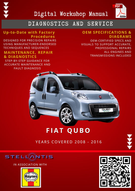 Fiat Qubo Digital Workshop Repair & Maintenance Manual