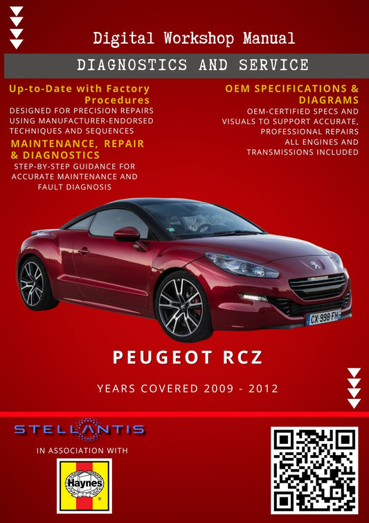 Peugeot RCZ Digital Workshop Repair & Maintenance Manual
