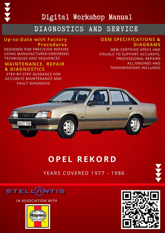 Opel Rekord Digital Workshop Repair & Maintenance Manual
