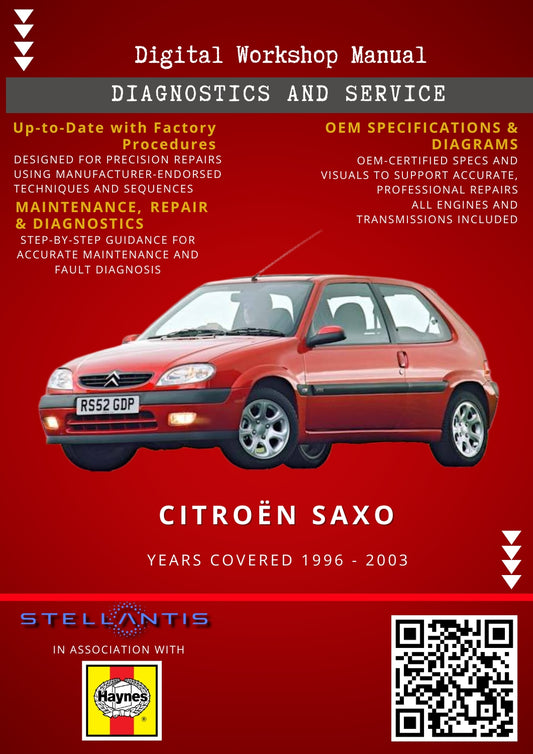 Citroën Saxo Digital Workshop Repair & Maintenance Manual