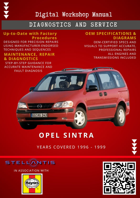 Opel Sintra Digital Workshop Repair & Maintenance Manual