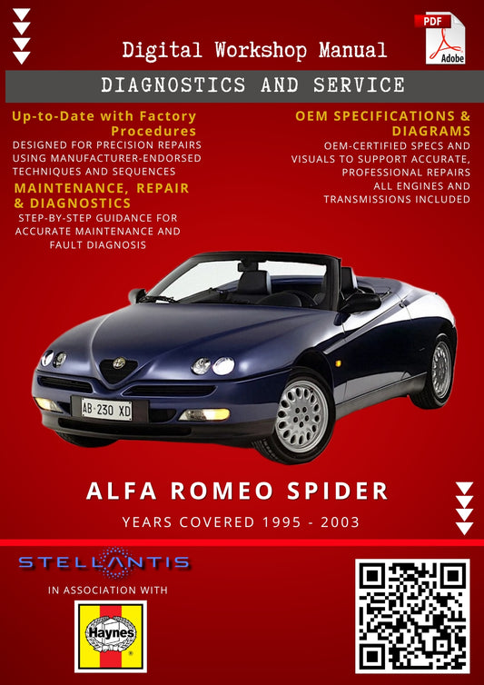 Alfa Romeo Spider Digital Workshop Repair & Maintenance Manual