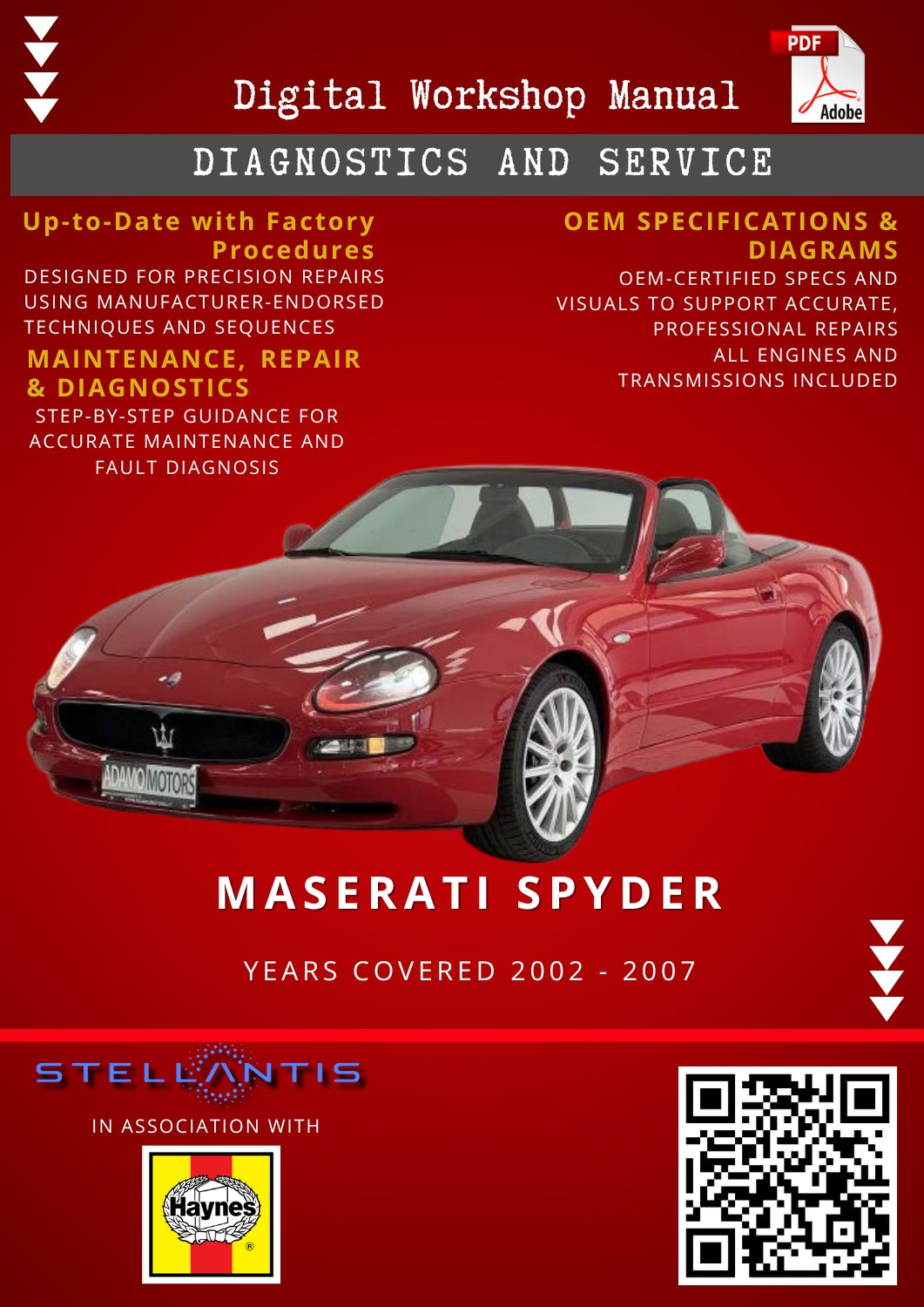Maserati Spyder Digital Workshop Repair & Maintenance Manual