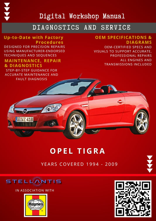 Opel Tigra Digital Workshop Repair & Maintenance Manual