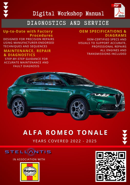 Alfa Romeo Tonale Digital Workshop Repair & Maintenance Manual