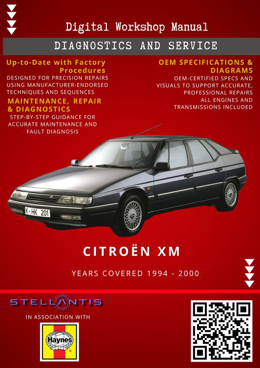 Citroën XM Digital Workshop Repair & Maintenance Manual