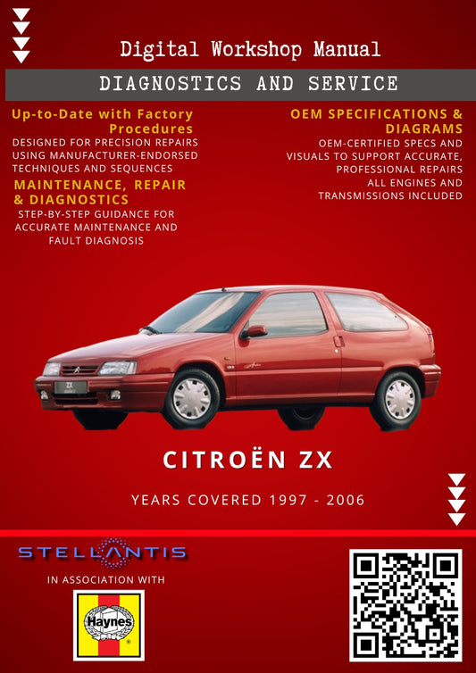 Citroën ZX Digital Workshop Repair & Maintenance Manual