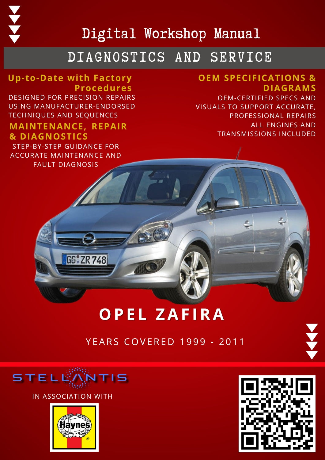 Opel Zafira Digital Workshop Repair & Maintenance Manual