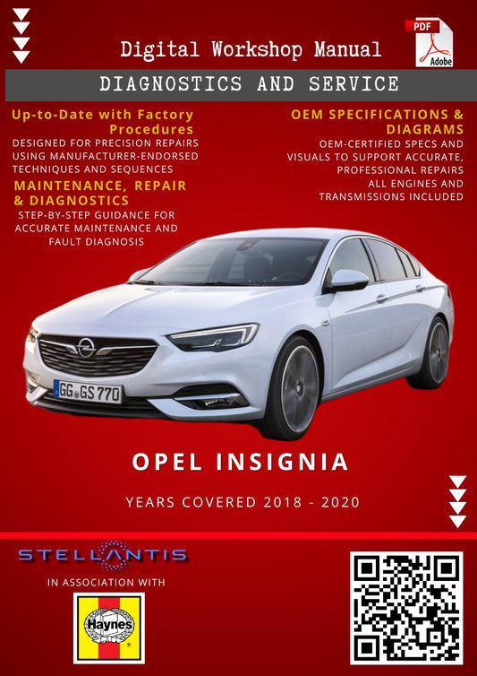 Opel Insignia Digital Workshop Repair & Maintenance Manual